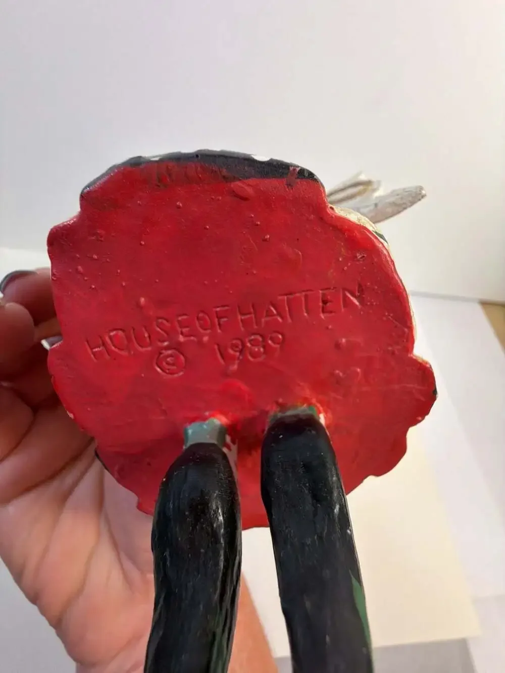 Vintage 1989 House of Hatten Fairy Ornament with Strawberry